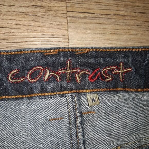 Women's Contrast Jean Denim Skirt Size 11 - Picture 4 of 7
